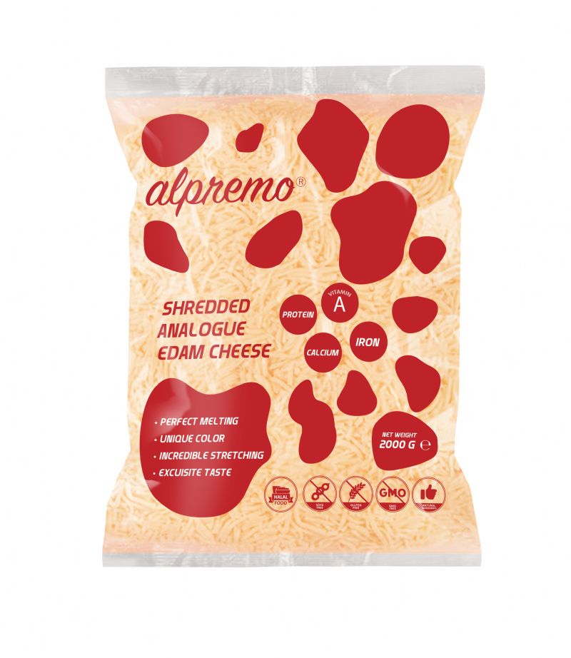 Shredded Analogue Edam Cheese